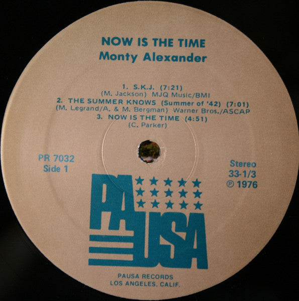 Monty Alexander - Now Is The Time (Vinyl) Image