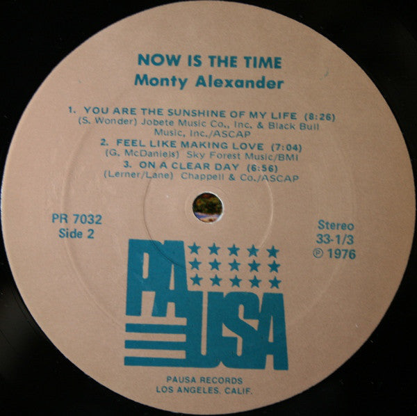 Monty Alexander - Now Is The Time (Vinyl) Image