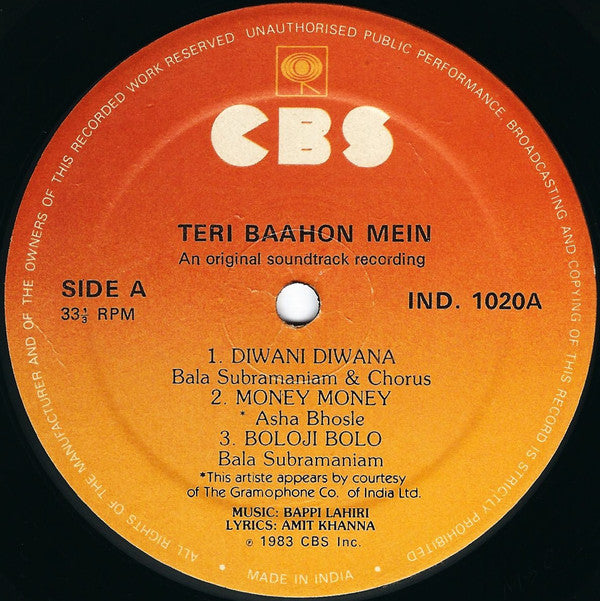 Bappi Lahiri, Amit Khanna - Teri Baahon Mein (Vinyl) Image