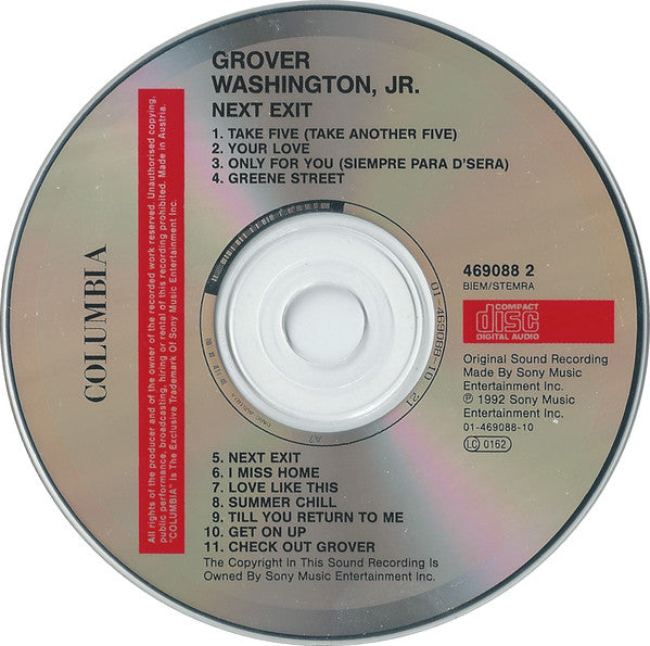 Grover Washington, Jr. - Next Exit (CD) Image