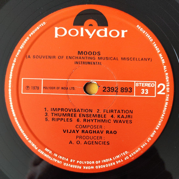 Vijay Raghav Rao - Moods: A Souvenir Of Enchanting Indian Melodies (Vinyl) Image