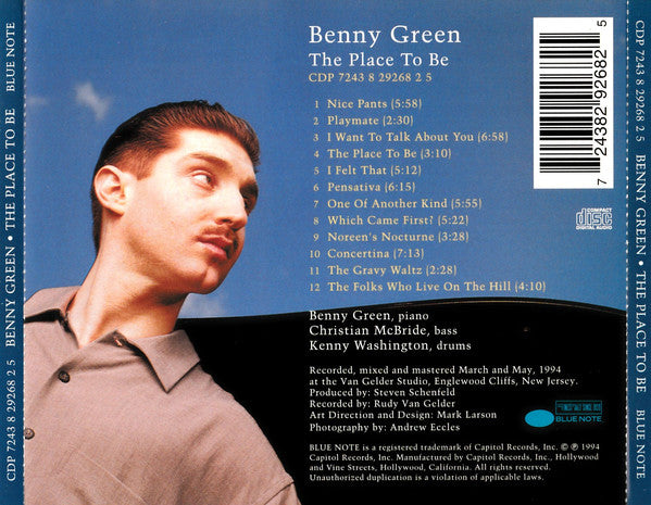 Benny Green - The Place To Be (CD) Image