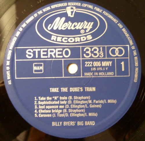 Billy Byers' Big Band - Take The Duke's Train (Vinyl) Image