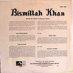 Bismillah Khan - Raga Todi â€¢ Mishra Thumri (Vinyl) Image