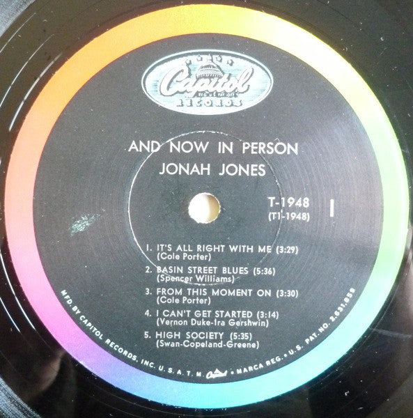 Jonah Jones - And Now In Person Jonah Jones (Vinyl) Image