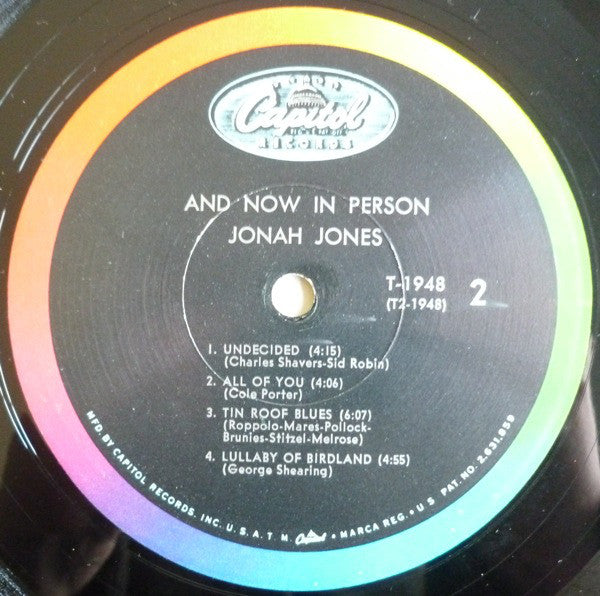 Jonah Jones - And Now In Person Jonah Jones (Vinyl) Image