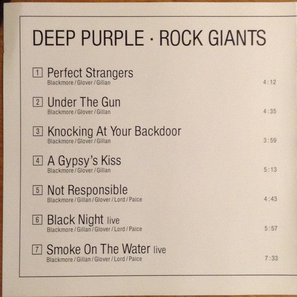 Deep Purple - Rock Giants (CD) Image