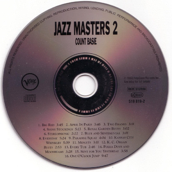 Count Basie - Verve Jazz Masters 2 (CD) Image