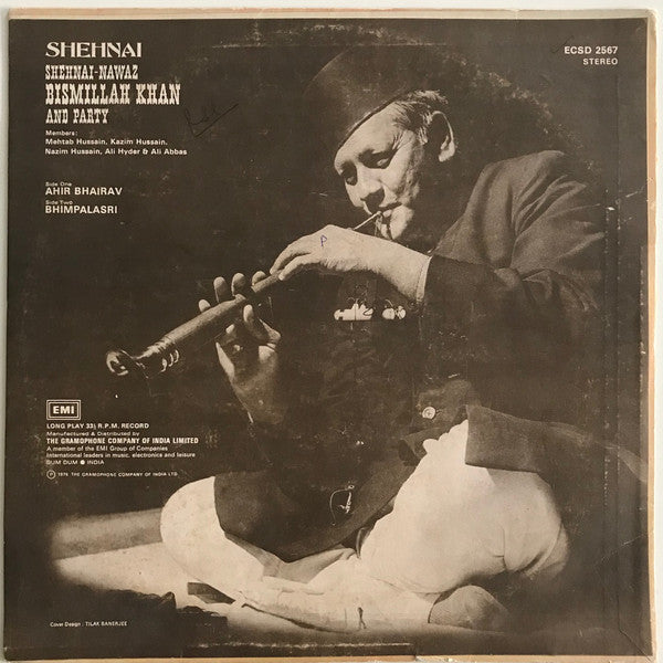 Ustad Bismillah Khan And Party - Shehnai (Ahir Bhairav / Bhimpalasi) (Vinyl) Image