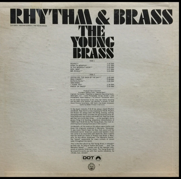 Young Brass, The - Rhythm & Brass (Vinyl) Image