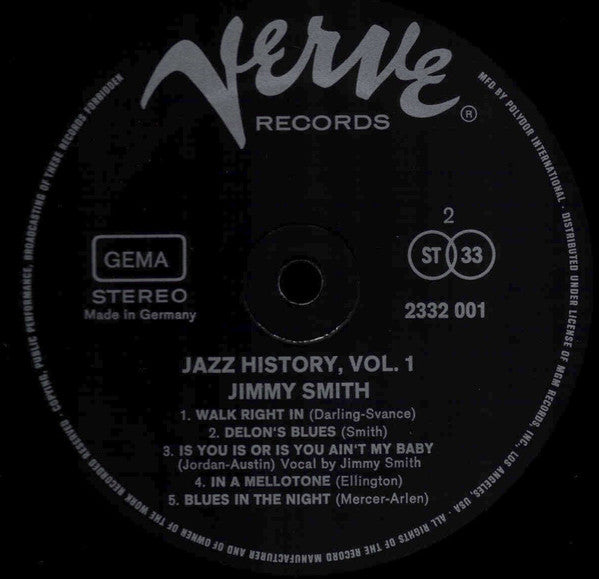 Jimmy Smith - Jazz-History, Vol. 1 (Vinyl) (2 LP) Image