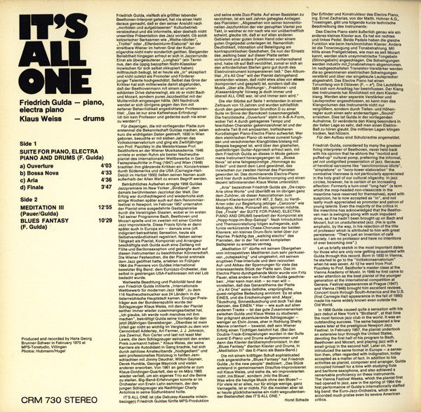Friedrich Gulda, Klaus Weiss - It's All One (Vinyl) Image