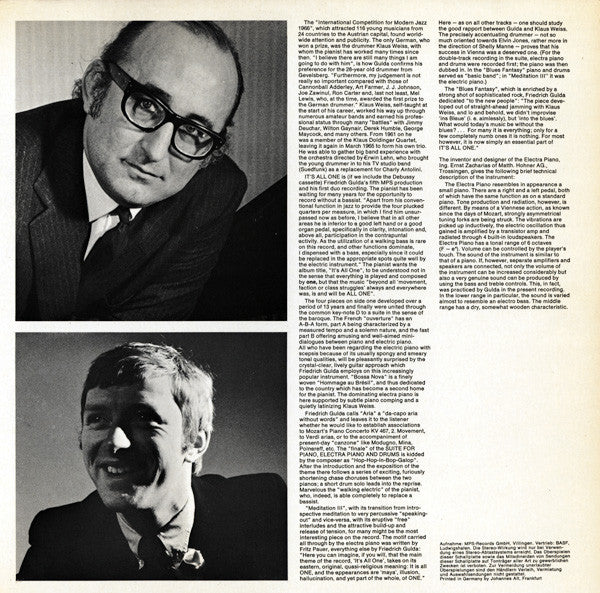 Friedrich Gulda, Klaus Weiss - It's All One (Vinyl) Image
