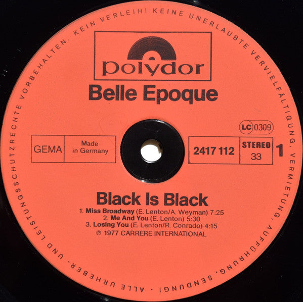 Belle Epoque - Black Is Black (Vinyl) Image