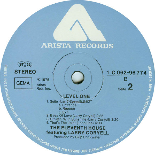 Eleventh House, The Featuring Larry Coryell - Level One (Vinyl) Image