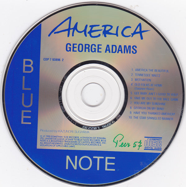 George Adams - America (CD) Image