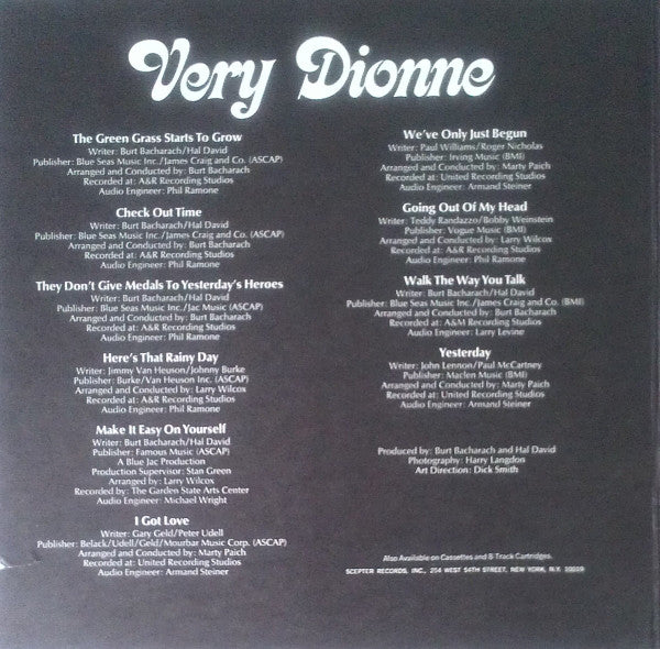 Dionne Warwick - Very Dionne (Vinyl) Image