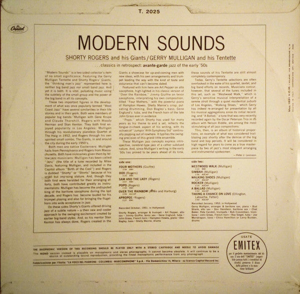 Gerry Mulligan, Shorty Rogers - Modern Sounds (Vinyl) Image