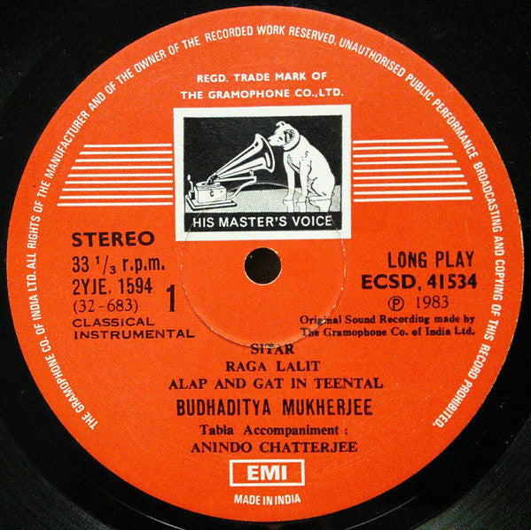 Budhaditya Mukherjee - Sitar (Vinyl) Image