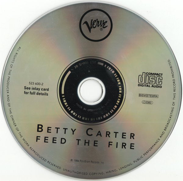 Betty Carter - Feed The Fire (CD) Image