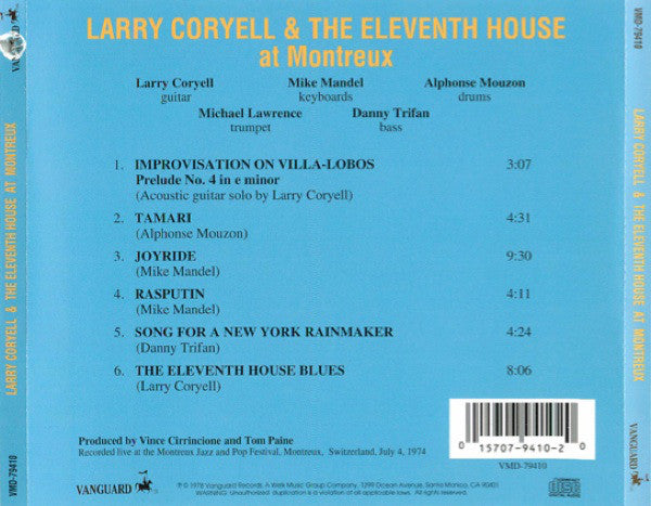 Larry Coryell & Eleventh House, The - At Montreux (CD) Image