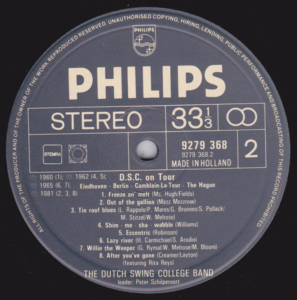 Dutch Swing College Band, The - D.S.C. On Tour (Vinyl) Image
