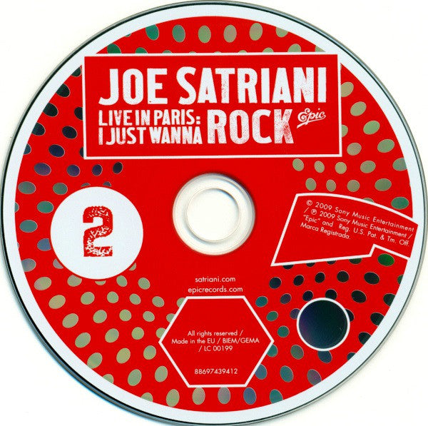 Joe Satriani - Live In Paris: I Just Wanna Rock (CD) (2 CD) Image