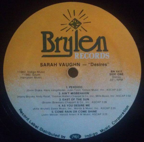 Sarah Vaughan - Desires (Vinyl) Image