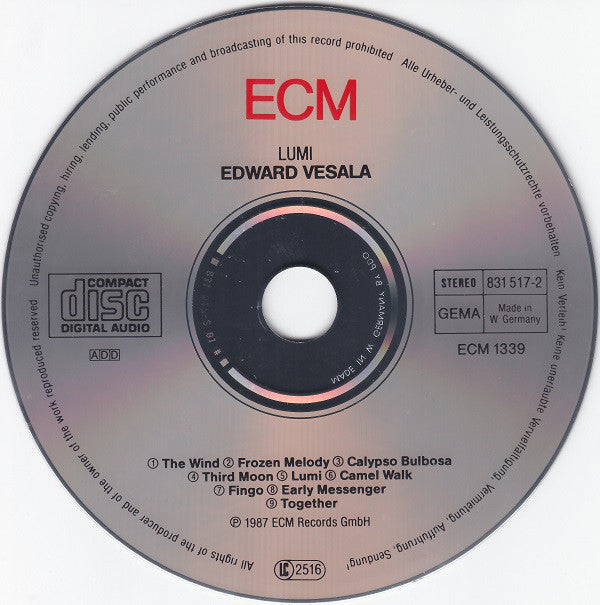 Edward Vesala - Lumi (CD) Image
