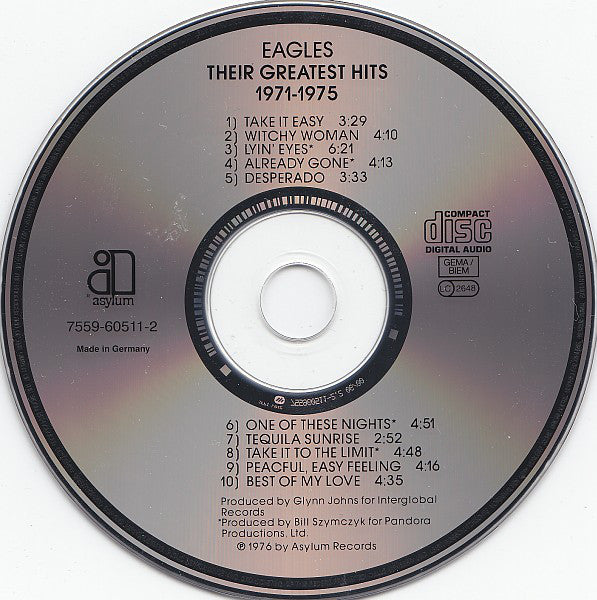 Eagles - Their Greatest Hits 1971-1975 (CD) Image