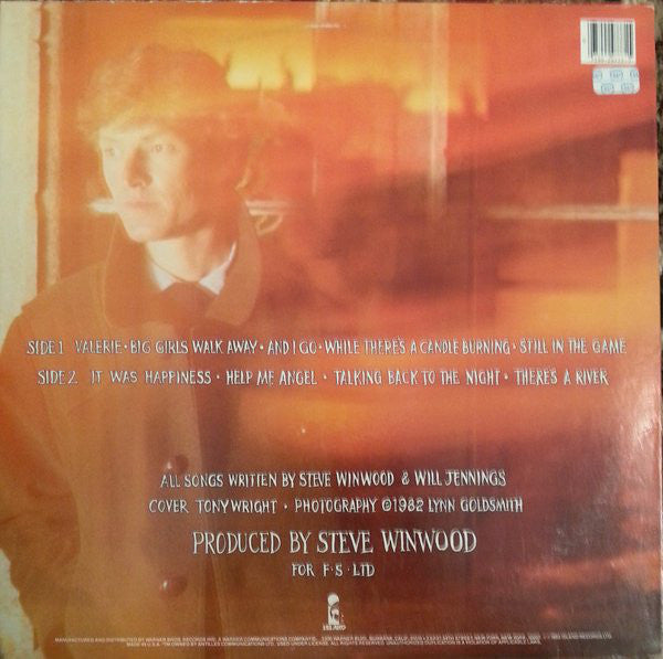 Steve Winwood - Talking Back To The Night (Vinyl) Image