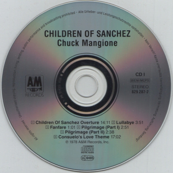 Chuck Mangione - Children Of Sanchez (CD) (2 CD) Image