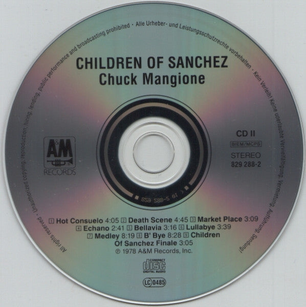 Chuck Mangione - Children Of Sanchez (CD) (2 CD) Image