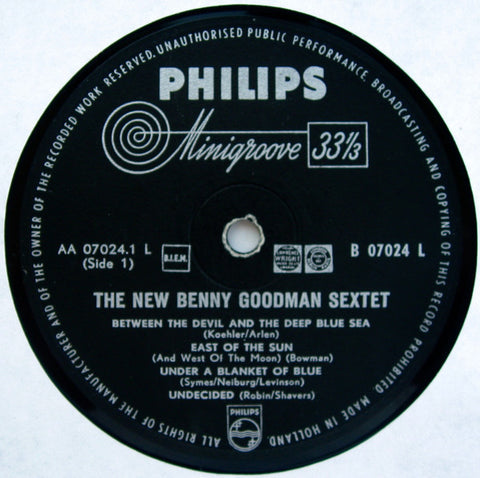 Benny Goodman Sextet - The New Benny Goodman Sextet (Vinyl) Image