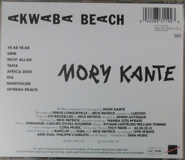 Mory KantÃ© - Akwaba Beach (CD) Image