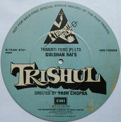 Yash Chopra - Trishul (45-RPM) Image