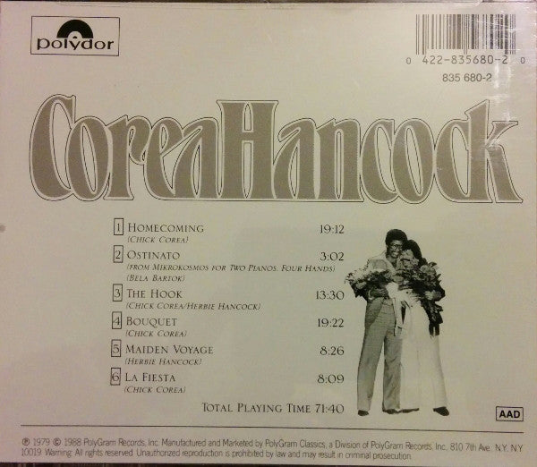 Chick Corea / Herbie Hancock - An Evening With Chick Corea And Herbie Hancock (CD) Image