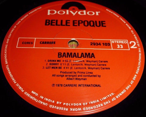 Belle Epoque - Bamalama (Vinyl) Image