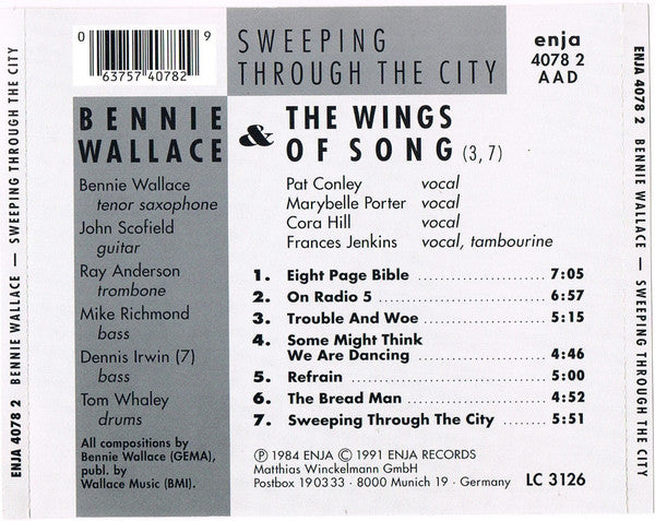 Bennie Wallace With Blues Ensemble Of Biloxi, The & Wings Of Song Chorus, The Featuring Ray Anderson, John Scofield - Sweeping Through The City (CD) Image