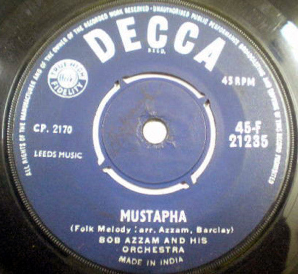 Bob Azzam Et Son Orchestre - Mustapha / Tintarella Di Luna (45-RPM) Image