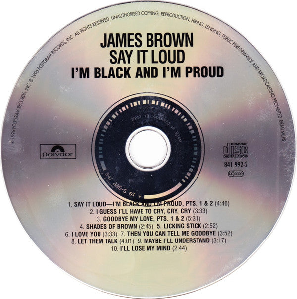 James Brown - Say It Loud I'm Black And I'm Proud (CD) Image