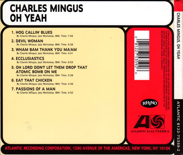 Charles Mingus - Oh Yeah (CD) Image