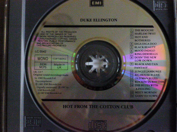 Duke Ellington - Hot From The Cotton Club (CD) Image
