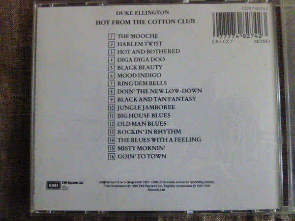 Duke Ellington - Hot From The Cotton Club (CD) Image