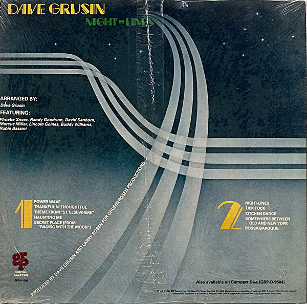 Dave Grusin - Night-Lines (Vinyl) Image