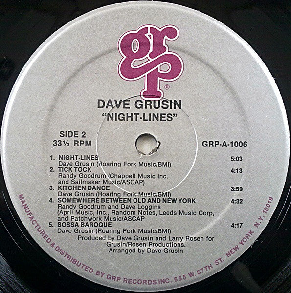 Dave Grusin - Night-Lines (Vinyl) Image