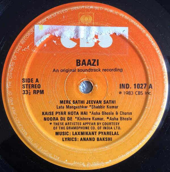 Laxmikant-Pyarelal, Anand Bakshi - Baazi (Vinyl) Image