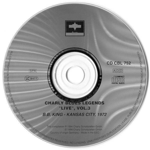 B.B. King - Kansas City, 1972 (CD) Image