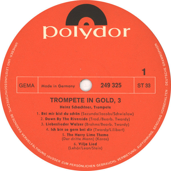 Heinz Schachtner - Trompete in Gold 3 (Vinyl) Image