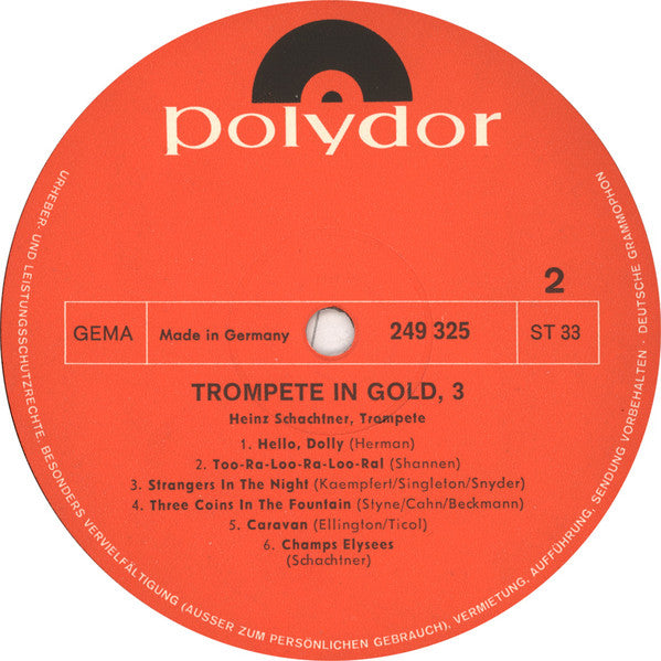 Heinz Schachtner - Trompete in Gold 3 (Vinyl) Image
